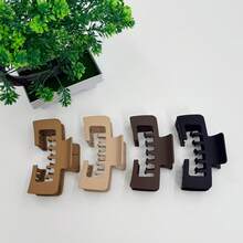 4pcs/Set Large Multipurpose Hair Clips, Minimalist Classic Design, Smooth Texture, Secure Grip, Anti-Slip Teeth, Suitable For Thick Hair, Ideal For Baseball Caps, Beach, Casual Outings, Indoor Leisure, And Universal Holiday Gifts - Hat Square Claw - View 14