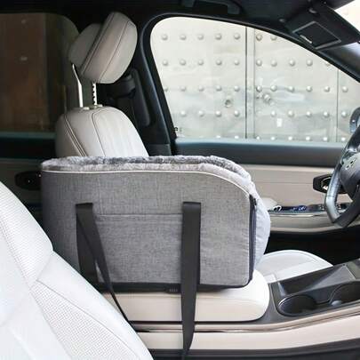 1pc Pet Car Seat, Cat Dog Bed For Car, Raised Car Seat Cushion, Pet Carrier Bag, Suitable For Small To Medium Pets