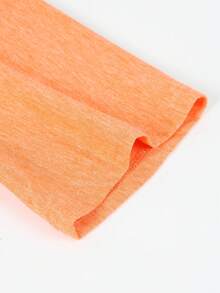 Talla Grande - Talla Grande - Camiseta de Mujer con Estampado de Cara Sonriente y Letras en Degradado de Color, Cuello Redondo, Talla Grande - Naranja - Ver 5
