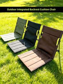 可折疊靠背地板椅，輕量戶外露營座椅，便攜式海灘野餐椅附收納袋，可折疊坐墊適用於徒步、公園、旅行、戶外休閒椅。園藝用品。 - 彩色 - 查看 3