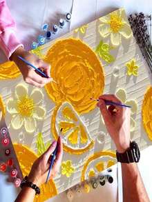 40x50cm/16x20in 橘色檸檬花 DIY 數位油畫 手作手工藝 家居裝飾 節日禮物 - 40*50厘米 - 查看 5