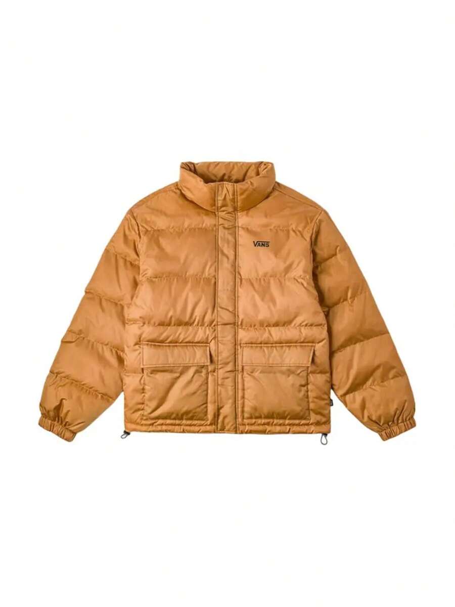 Áo khoác nam Vans bằng cotton, kiểu dáng thường ngày, cổ đứng VN000P321OU - Màu caramel - Xem 1