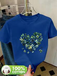 Edición Limitada, Camiseta Casual de Verano% para Mujer con Cuello Redondo, Diseño Temático del Día de San Patricio, Estampado de Trébol, Transpirable para Primavera/Verano/Otoño, Lavable aáquina, Adecuada para Ropa Deportiva Casual, Cómoda y Transpirable, Camiseta de Manga Corta para Mujer, Algodón Ligero. - Negro - Ver 8