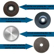 4.5 Inch 15pcs Grinder Combination Set - Metal And Woodworking Cutting, Grinding And Sanding Discs - A - View 5
