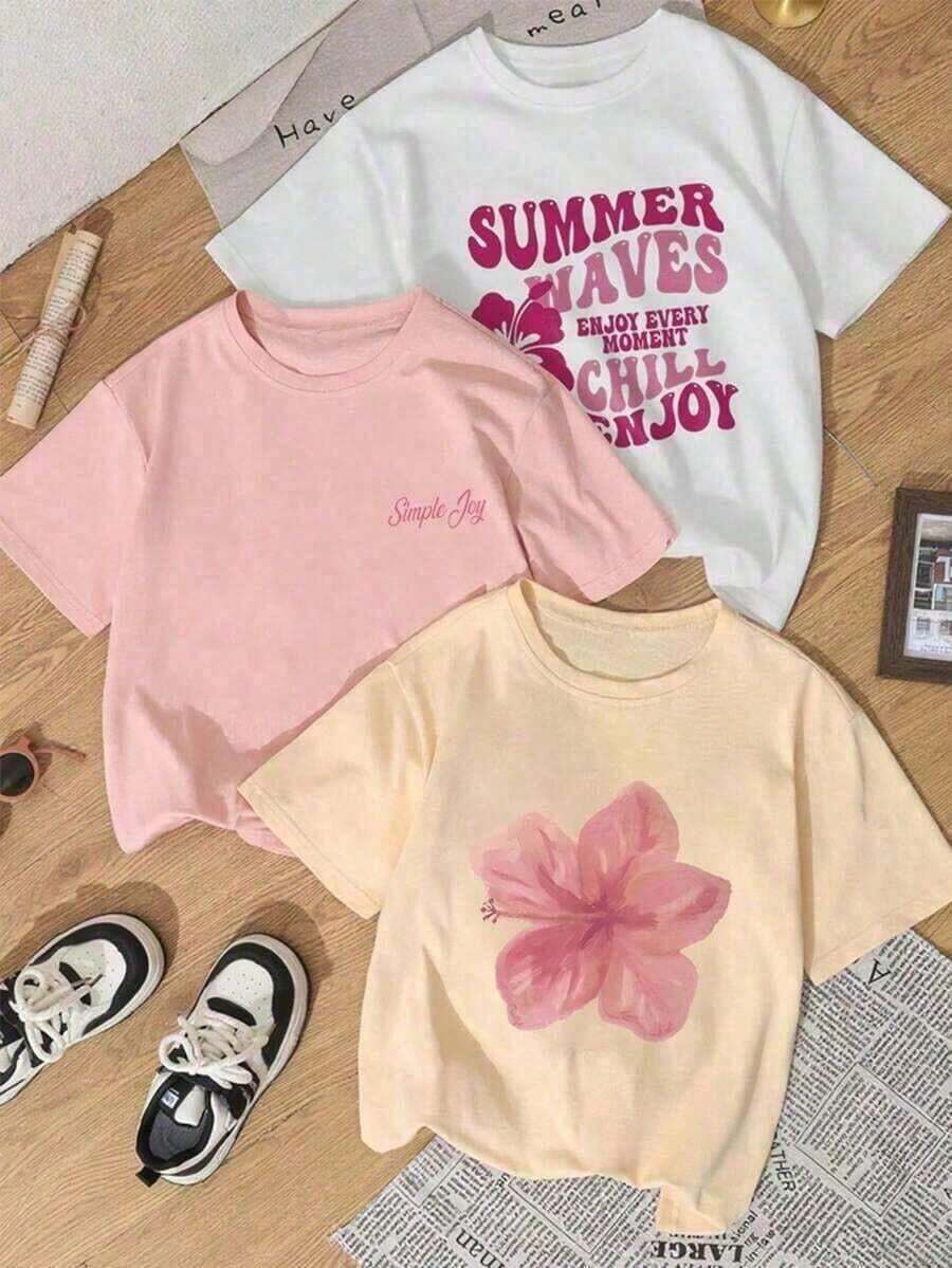 Prenda individual, no un conjunto de 3 piezas, Set de 1 camisetas de manga corta para mujer estilo retro americano, diseño con estampados de nombres de ciudades, suaves al tacto cómodas y versátiles, elige 1 de 3 modelosAdecuado para la Semana Santa y la PascuaAdecuado para la Semana Santa y la Pascua,¡Viva México! Adecuado para usar en el Día del Trabajo y el Día de la Madre. - Blanco - Ver 1