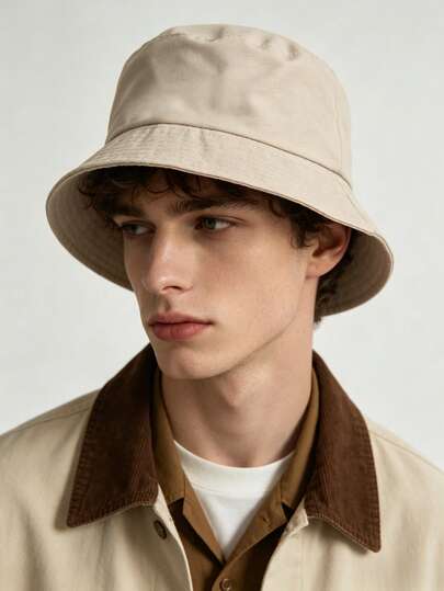 1 chiếc mũ chống nắng ngoài trời unisex, thích hợp cho mùa xuân, hè, thu, các hoạt động ngoài trời như đi bộ đường dài, câu cá, mặc hàng ngày, mũ vành tròn.