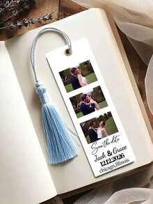 Personalized Bookmarks, Custom Photo Bookmarks, Customizable Text, Photo, Name And Other Information, Tassel Pendant, Couple Gift, Anniversary Gift, Ideal Gift For Family, Gift For Readers - Multicolor - View 2