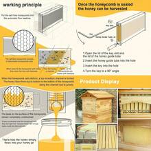 Bee Hives Boxes Starter Kit, Beekeeping Equipment, Easy To Use, Ideal For Honey Production, With 7 PCS Upgraded Auto Frame Comb-Beehive Box Honey Free Harvesting Wood - 預設 - 查看 3