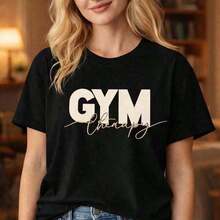 Camiseta Holgada Sencilla Mujer Estilo Moderno ropa de mujer Camisetas de verano 1 pieza Camiseta de algodón con estampado de terapia de gimnasio para mujer, camiseta informal de manga corta con cuello redondo, camiseta holgada para entrenamiento, camiseta deportiva para entusiastas del fitness, ropa de ejercicio de tela de algodón cómoda, camiseta gráfica de gimnasio para mujer Benito Bowl, Big Game, Fútbol ! Camiseta de manga corta estampada, casual y elegante para hombre. Conjuntos casuales para mujer Y2K, camisetas gráficas para mujer, vestidos de graduación para mujer, vestidos elegantes para mujer, ropa de mujer estilo bohemio, ropa de resort, ropa de rave, ropa casual para mujer. Camiseta Mujer Estampado Gráfico  Verano 2026 - Negro - Ver 6