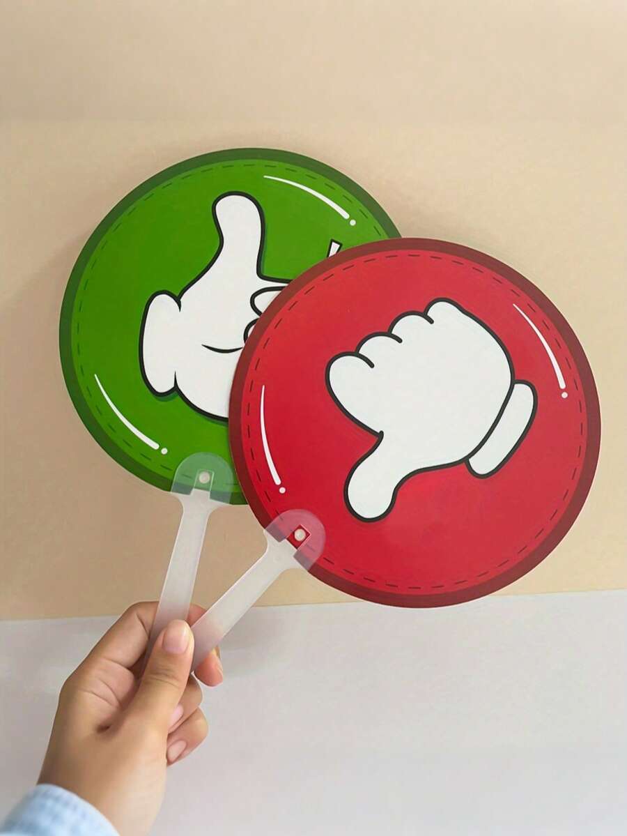 6/3/1pc Agree/Disagree Vote Boards, Back To School Decor, YES/NO Vote BoardsClassroom Identification Signs, Educational Tools For Students And Teachers, Suitable For English Q&A, Classroom Interaction, Elementary Teaching, True Or False Activities - Thumb-held Sign - View 1