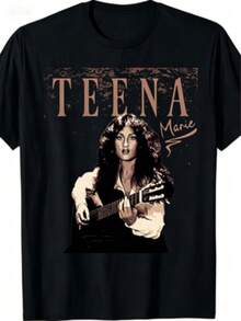 Camiseta unisex de manga corta, la camiseta vintage más buscada de Teena Marie Brown este año por Degiab, playeras hombre, spiderman, ,  mujer, romwe men, boho chic, regalos para maestros, camiseta de mujer, atuendos curvy para hombres, y2k - Negro - Ver 1