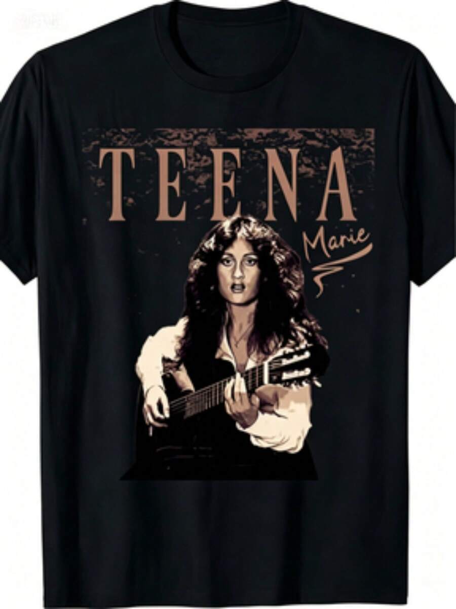 Camiseta unisex de manga corta, la camiseta vintage más buscada de Teena Marie Brown este año por Degiab, playeras hombre, spiderman, ,  mujer, romwe men, boho chic, regalos para maestros, camiseta de mujer, atuendos curvy para hombres, y2k - Negro - Ver 1