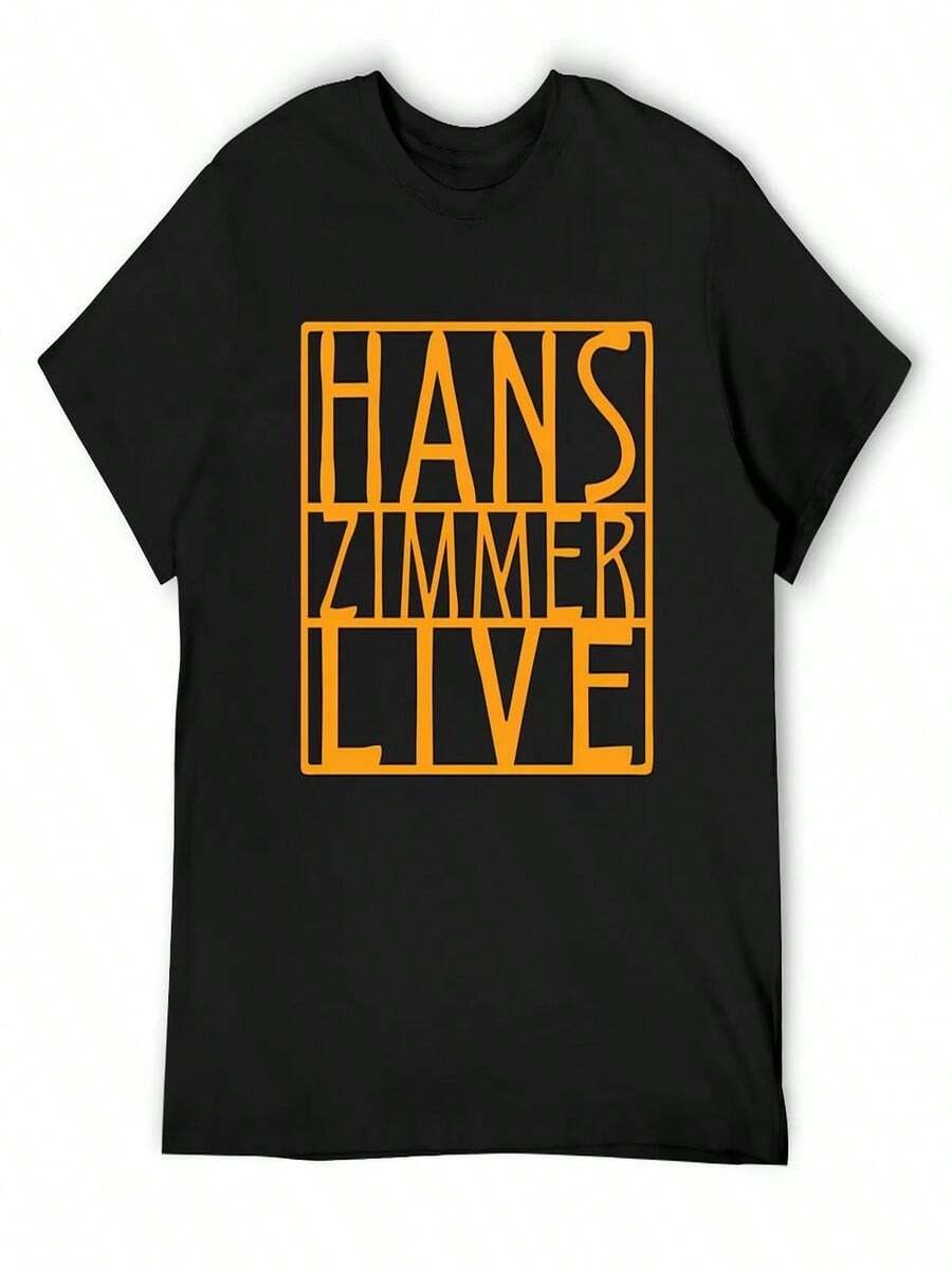 Actuación en directo de Hans Zimmer - Gira musical 2026 - Camisetas oscuras, tops de verano, ropa de secado rápido y bonita, camisetas estampadas - Negro - Ver 1