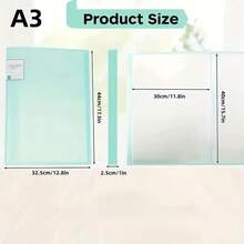 1pc A3 Diamond Painting Storage Book 30 Pages Portfolio Presentations Folder For 30x40cm Painting - Single Piece - View 3
