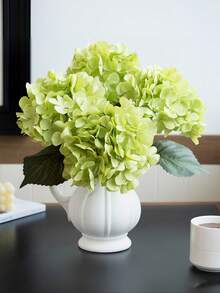 1/3pcs 16.1 Inch Artificial Spring/Summer Decorative Flower Bouquet, Lifelike Multi-Color Faux Hydrangea Flowers, Available In Blue, Pink, White And Green. Suitable For Wedding Floral Arrangements, Home Decor, Bridal Bouquets, Theme Party Decorations, And Tabletop Centerpieces, Suitable For Year-Round Use. - Green - View 4