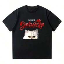 New T Shirt Cotton Hip Hop Short Sleeve  Women Men High Quality Comfortable Tees T-shirts playeras para mujer,playeras deportivas para mujer,tops deportivos para mujer,blusa mujer,camisas para hombre,unisexcuello redondo manga corta casualblusas para mujer playeras de mujer vestidos casuales para mujer y2k playeras deportivas para mujer verano camisetas ropa de mujer Fashion Perfect For Daily - Negro - Ver 1