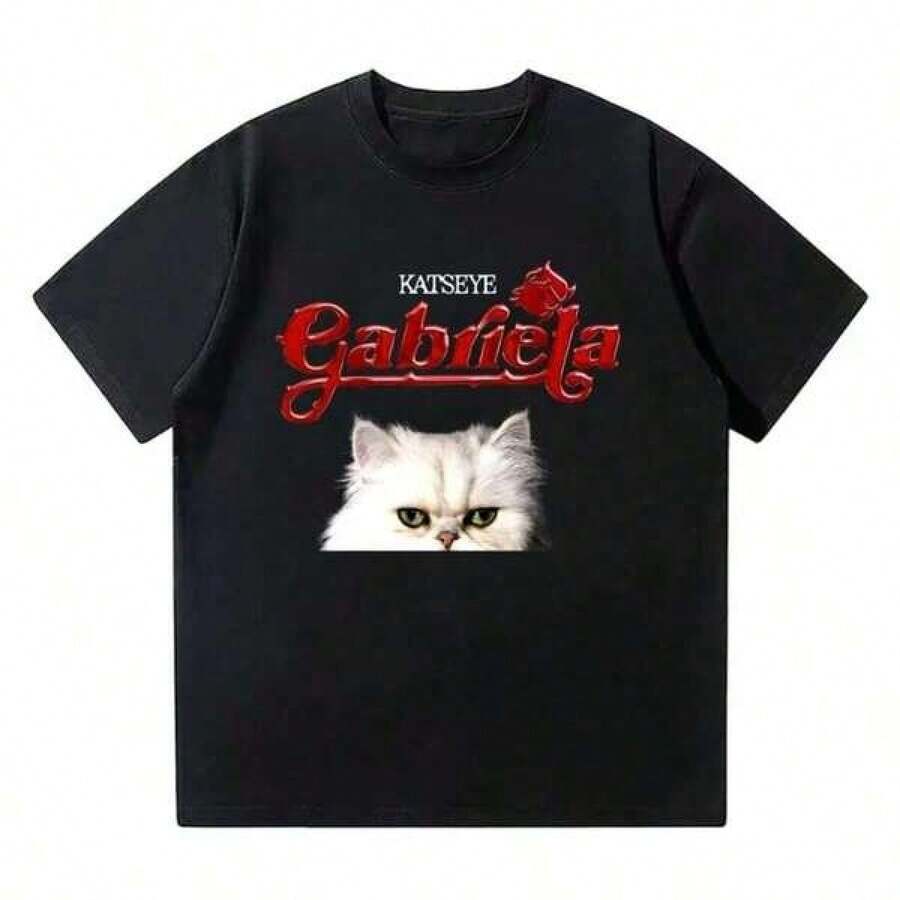 New T Shirt Cotton Hip Hop Short Sleeve  Women Men High Quality Comfortable Tees T-shirts playeras para mujer,playeras deportivas para mujer,tops deportivos para mujer,blusa mujer,camisas para hombre,unisexcuello redondo manga corta casualblusas para mujer playeras de mujer vestidos casuales para mujer y2k playeras deportivas para mujer verano camisetas ropa de mujer Fashion Perfect For Daily - Negro - Ver 1