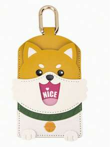 Ví đựng thẻ hình động vật dễ thương, hình mèo Shiba Inu hoạt hình sáng tạo, ví đựng thẻ đôi bằng da, phụ kiện đựng thẻ ngân hàng, thẻ lái xe. - Nhiều màu - Xem 6