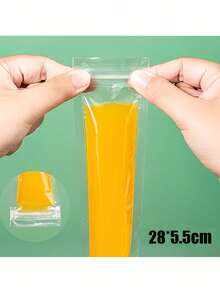 10/50/100pcs Disposable Refrigerator Ice Making Storage Bag, Popsicle Bag, Suitable For Summer Drinking And Ice Making - Transparent - View 7