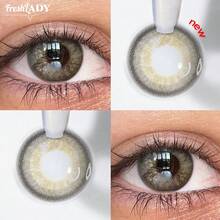 FRESH LADY 1 Pair Natural Color Lens Eyes Color Cosmetic Contact Lens Brown Colored Lenses For Eyes Yearly Beauty Contact Lens Halloween Costume Cosplay - Brown - View 1