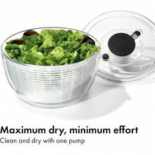OXO Good Grips Salad Spinner 6.22 Quart Capacity Lettuce Spinner Fruit Washer Washing Bowl With Strainer Vegetable Cleaner - 白色的 - 查看 5