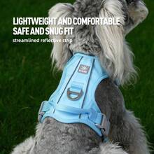 Arnés para perro sin tirones con 2 enganches para correa, ajustable y acolchado suave, chaleco para mascotas de Oxford reflectante sin ahogo con asa de control fácil para perros grandes, medianos y pequeños - Multicolor - Ver 4