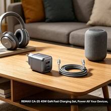 REMAX CA-25 便攜快充充電頭 迷你小巧 相容手機耳機平板 家用多功能充電器 - 查看 2