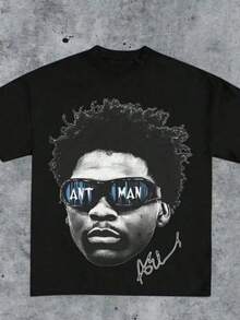 Vintage 90s Anthony Edwards ANT Man Graphic Tee | Star Streetwear Basketball Jersey - 彩色 - 查看 1