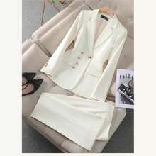 A Chic White, Pink Or Black Tailored Business Suit – Slim-Fit Blazer With Notched Lapels And Matching Pencil Skirt, Perfect For Executive Meetings, Evening Parties, Work-From-Home Lounging & Everyday Polished Elegance. Mother Day Dress Vestidos Elegantes De Mujer Gordita - trắng - Xem 6