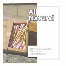 1000pcs Natural Bamboo Double-Ended Cotton Swabs - View 2