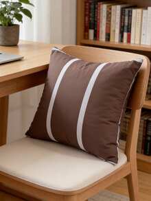 1 pieza Funda de almohada decorativa, diseño de cremallera oculta, adecuada para decoración de sala de estar, comedor y dormitorio, suave y cómoda, estilo minimalista - Multicolor - Ver 7
