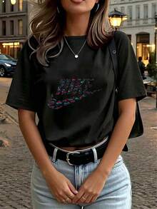 Women T-Shirts - Black - View 4