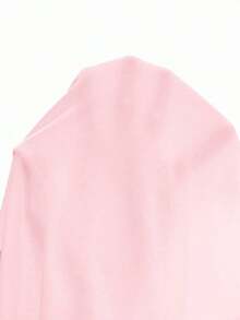 Camiseta básica de manga larga y cuello redondo negro ajustada para mujer, perfecta para el verano - Rosa Pálido - Ver 4