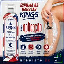 Espuma Kings de barbear 150ml Barbear Suave Barbear Suave - Branco - Visão 4