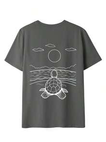Free Shipping, Local Delivery In Mexico, Delivery In 4 Days. Women's Printed Short-Sleeved Summer T-Shirt, Polyester Fabric, Multifunctional Style, Regular Fit, 180 Grams, 1 Unit. - Dark Grey - View 4