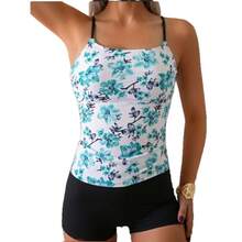 Nuevo traje de baño de dos piezas para mujer, sexy, conservador, tankini adelgazante para vacaciones y natación deportiva. - Color de la imagen - Ver 6