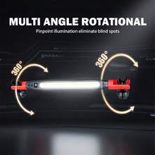 Bright LED Flashlight Magnetic Work Light, Rechargeable, Car Repair Lamp, Built-In Battery, Outdoor Use - Multicolor - View 10