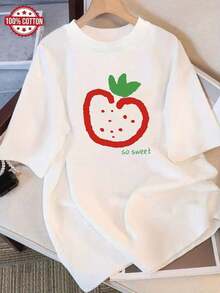 Loose-Fitting Cotton T-Shirt With A Round Neck, Personalized And Fashionable For Summer, Versatile, Comfortable And Casual For Women, Youthful And Vibrant For Everyday Use - Unisex Loose-Fitting Cotton T-Shirt With Short Sleeves And A Round Neck In An Urban Vintage Style. - 白色 - 查看 7