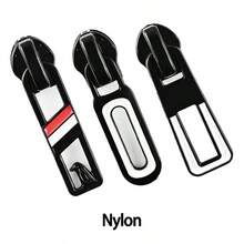 3pcs/6pcs #5 Nylon Metal Resin Zipper Pulls, Black Painted Zipper Sliders For Clothing, Bags, Luggage - Zipper Pulls - View 9