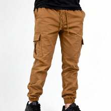Men's Casual Military Tactical Pants - Multiple Pockets For Work And Sport - 焦糖色 - 查看 4