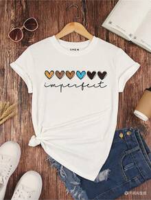 Camisetas estampadas de cuello redondo para verano (los pantalones son solo sugerencias de estilo) son holgadas y no realzan la figura, y el tejido es delgado y no abulta. Confeccionado con telas suaves, transpirables y amigables con la piel, ofrece comodidad en la parte superior del cuerpo y evita la sensación de sudoración, con un diseño de estampado clásico y sencillo, adecuado para el uso diario, ir de compras y para el tiempo libre, con los mismos modelos básicos y versátiles para hombres y mujeres, muy adecuado para ocasiones como el Día del Trabajo y el Día de la Independencia de México, y fácil de usar durante todo el año. - Blanco - Ver 1