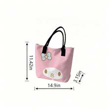 Miniso Bolso de lona con asa de hombro en color rosa con diseño minimalista del personaje My Melody de Sanrio para uso diario - Blanco - Ver 6