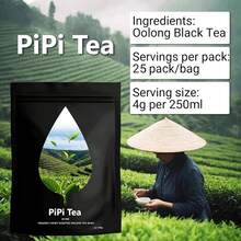 Pipi Tea Oolong,Pipi Oolong Tea, Extra Value 4g*25 Bags Selected Tea Leaves, Cortisol & Calming Tea For Stress Relief, Vegan, Non-GMO (1) - 1 - 查看 3