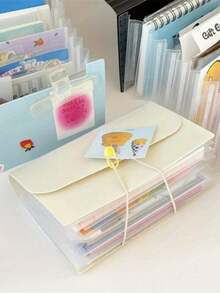 1个12层A6风琴式文件袋，方便实用，纯色，可收缩，便携式文件收纳袋，带索引标签，可扩展文件袋优惠券 - 彩色 - 查看 6