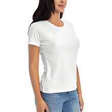 Talla grande, manga corta, adecuado para ocasiones casuales y deportivas. 1 pieza de ropa de verano para mujer, camiseta casual con estampado de ojos de estrella para protegerse del sol y la cara, ropa elegante para mujer, cuello redondo, mangas cortas, corte holgado, regalo para usted misma/familia/pareja/amiga, casual y a la moda, diseño divertido, ropa de primavera. 100% algodón. - Blanco - Ver 4