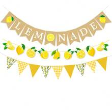 Bộ banner trang trí tiệc mừng em bé chủ đề chanh mùa hè, vòng hoa chanh chúc mừng sinh nhật, đồ trang trí trái cây cho tiệc mừng em bé, tiệc nướng ngoài trời, tiệc bể bơi, tiệc kỷ niệm của mẹ. - Nhiều màu - Xem 1