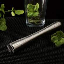 [Culinary Accessory] Stainless Steel Roostertail Muddler & Mixing Stick - Durable Drink Pusher For Home Bar, Brewing & Wine Making, With Textured Grip - Ideal For Moos & Margaritas TJGB - View 5