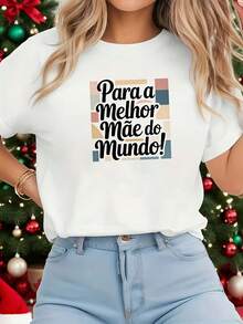 Camiseta de algodón% modelo 2026, tela de alta calidad y peso pesado, diseño de nicho moderno para el verano, camiseta básica sencilla y versátil para el día a día, efecto adelgazante, transpirable y cómoda, adecuada para todos, versátil con cuello redondo y manga corta. - Blanco - Ver 1