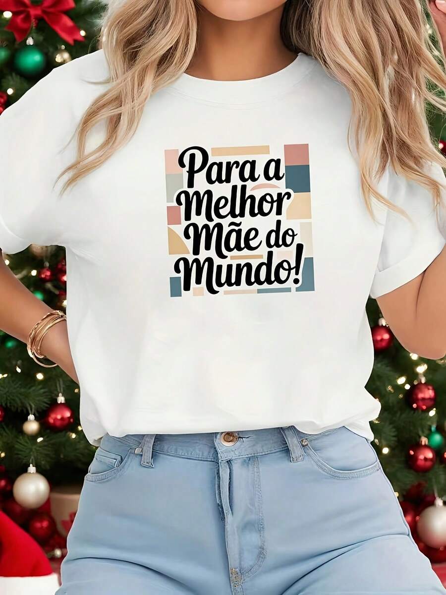 Camiseta de algodón% modelo 2026, tela de alta calidad y peso pesado, diseño de nicho moderno para el verano, camiseta básica sencilla y versátil para el día a día, efecto adelgazante, transpirable y cómoda, adecuada para todos, versátil con cuello redondo y manga corta. - Blanco - Ver 1