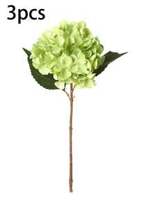 1/3pcs 16.1 Inch Artificial Spring/Summer Decorative Flower Bouquet, Lifelike Multi-Color Faux Hydrangea Flowers, Available In Blue, Pink, White And Green. Suitable For Wedding Floral Arrangements, Home Decor, Bridal Bouquets, Theme Party Decorations, And Tabletop Centerpieces, Suitable For Year-Round Use. - Green - View 6